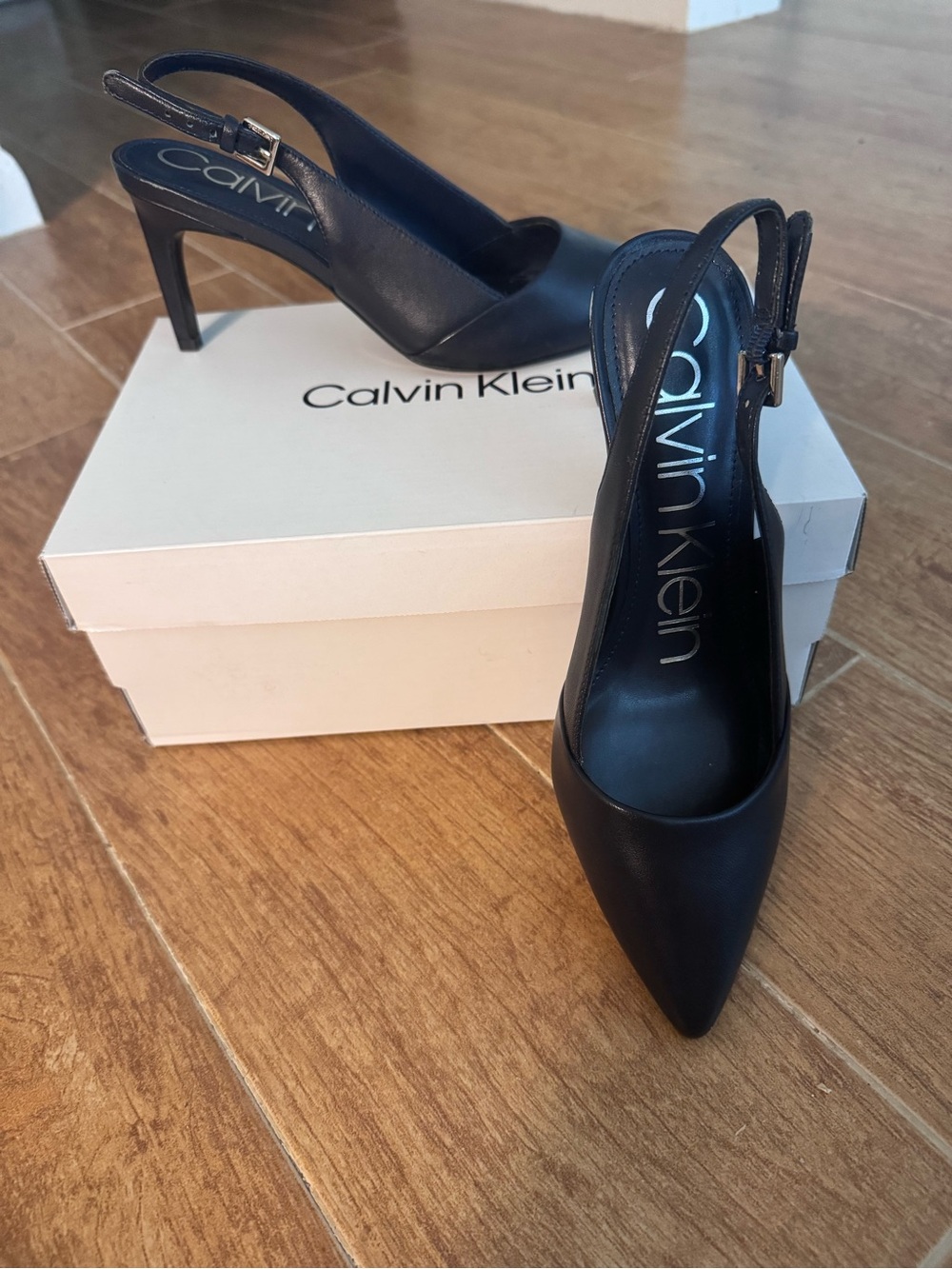 Calvin Klein Navy Slingback Pumps